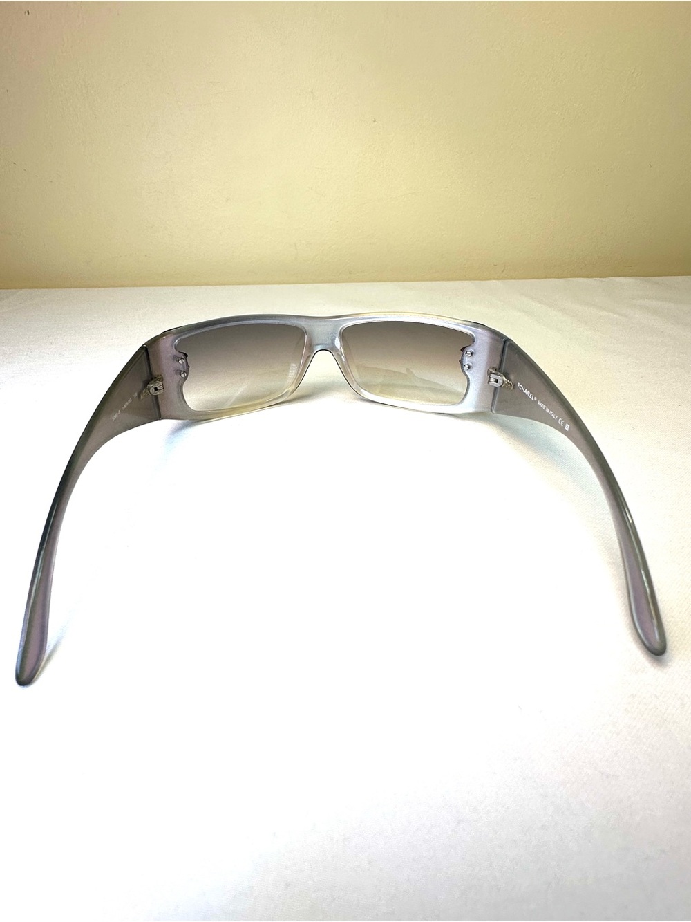CHANEL CC Crystal Shield Sunglasses Rare Vintage Gradient Lenses w/ COA - Picture 14 of 17